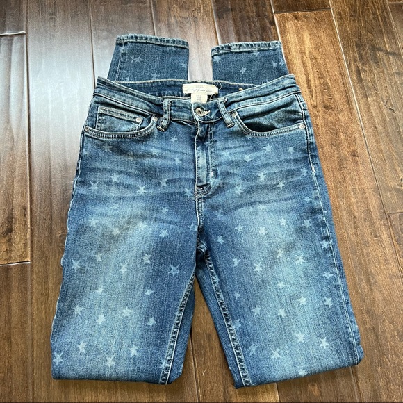H&M star pattern high rise skinny jeans - Picture 2 of 5